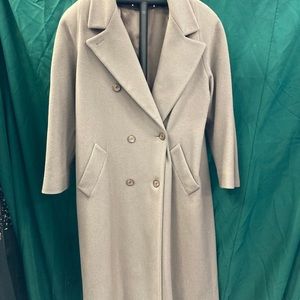 J.G Hook trench style cream colored coat